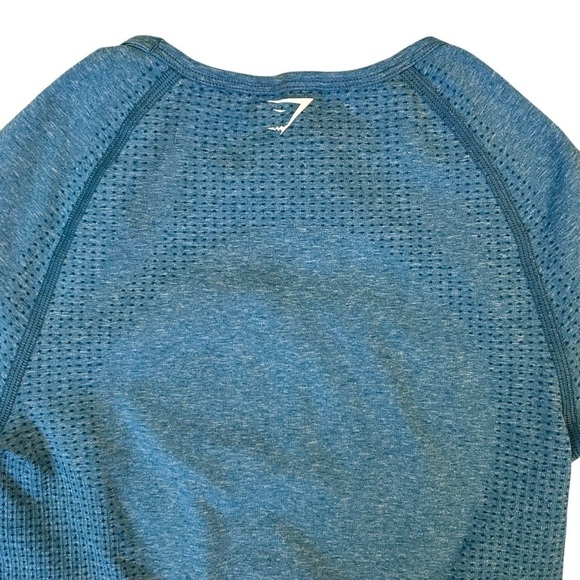 Gymshark Blue Long Sleeve Crop Athletic Top Small - Picture 6 of 10